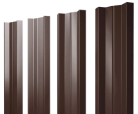 Евроштакетник М-образный 0,35x110 мм коричневый RAL 8017 1м